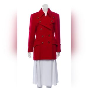 Moschino Vibrant Red Pea Coat